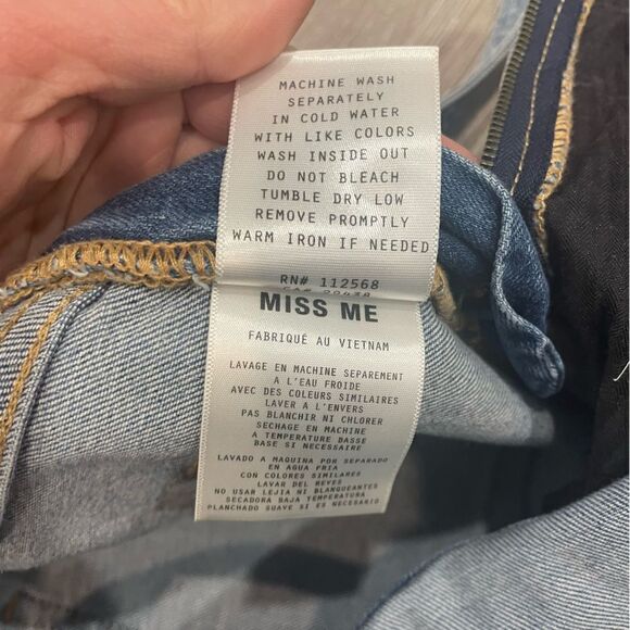 Miss Me Bib Jean Overalls Ankle Skinny Large L - Picture 7 of 13